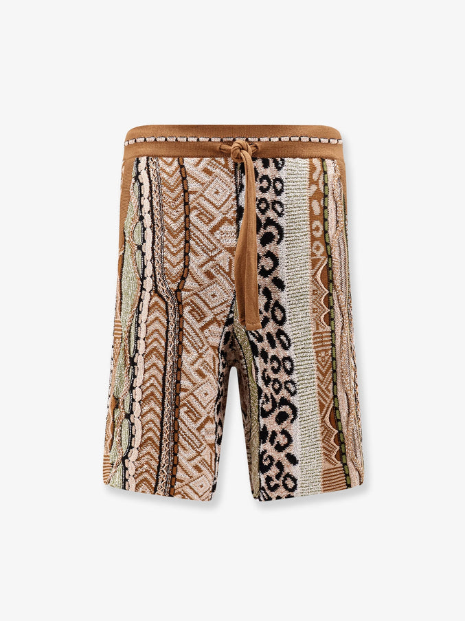 Laneus Cotton Blend Bermuda Shorts Cioccolato
