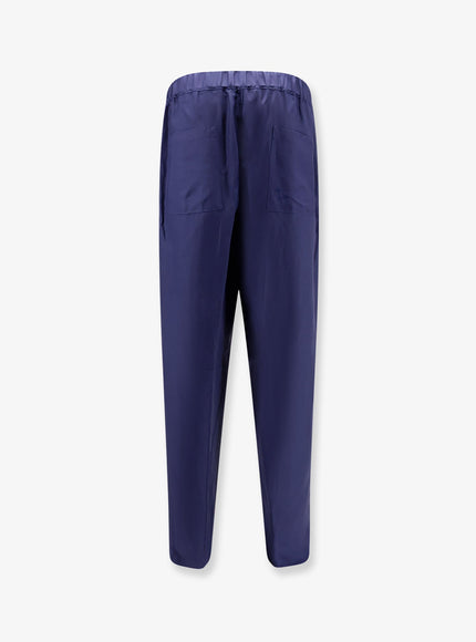 Laneus Viscose And Linen Trousers