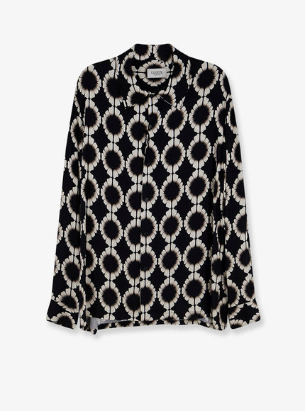 Laneus Boxy Fit Viscose Shirt Nero