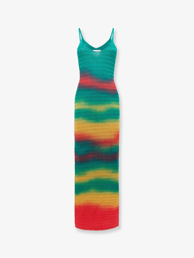 Laneus Multicolor Cotton Dress Multicolor