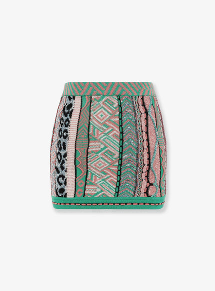Laneus Multicolored Cotton Skirt
