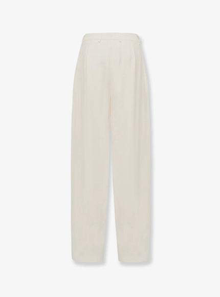 Laneus Viscose And Linen Trousers