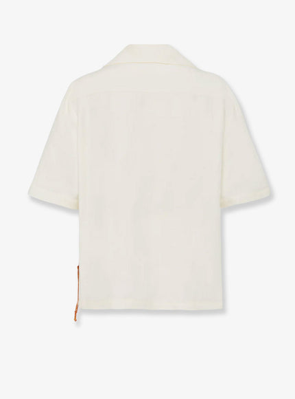 Laneus Viscose And Linen Blend Shirt