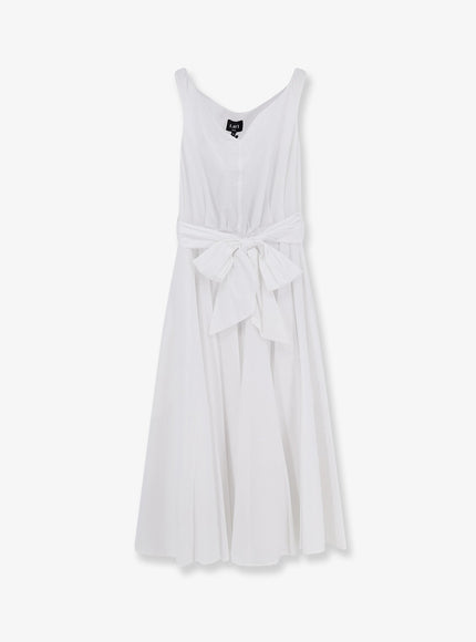 Lavi Mambo Polka-Dots Cotton Dress Bianco
