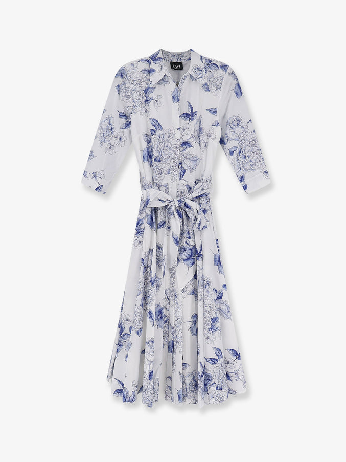 Lavi Spritz Cotton Chemisier Dress Roseblu
