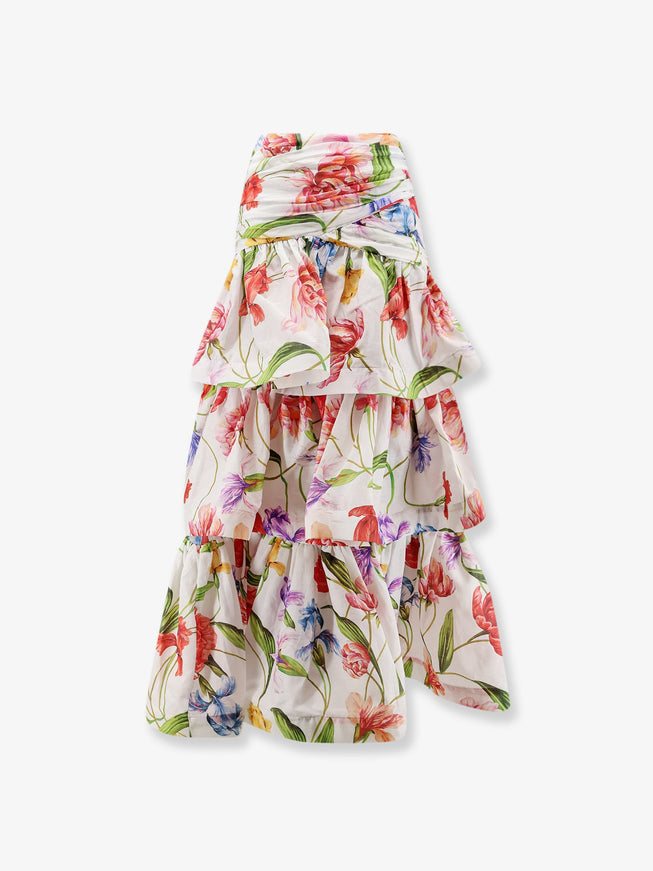 Lavi Picciré Flounced Long Skirt Botanico
