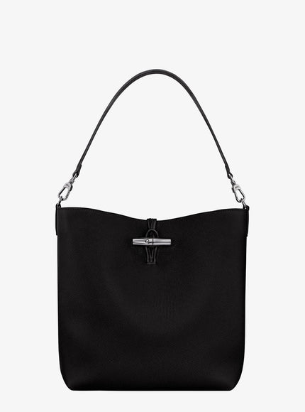 Longchamp Paris Le Roseau M Leather Bucket Bag Uni Noir