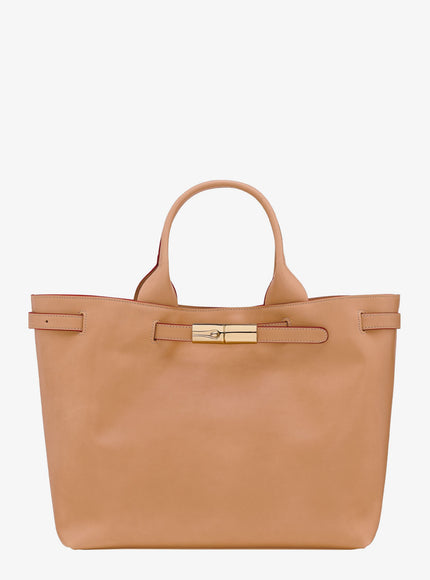 Longchamp Paris Le Roseau Leather Handbag Uni Végétal