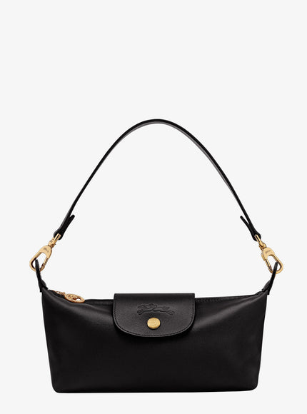 Longchamp Paris Leather Le Pliage Xtra Bow Shoulder Bag Uni Noir