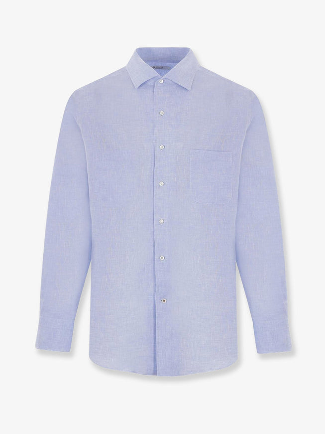 Loro Piana Andrè Linen Shirt Morning Sky