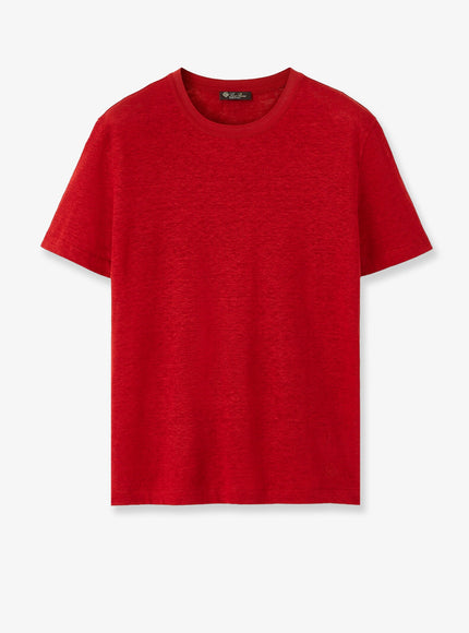 Loro Piana Gargano Linen T-Shirt Red Tango