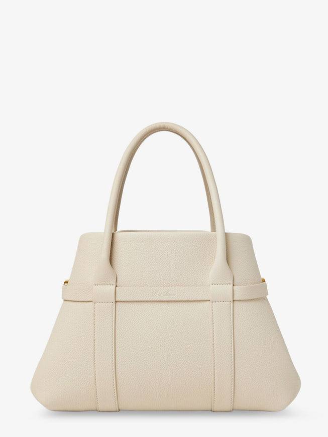 Loro Piana Ghiera Shopper Leather Handbag Uni Colour Baby Cashmere