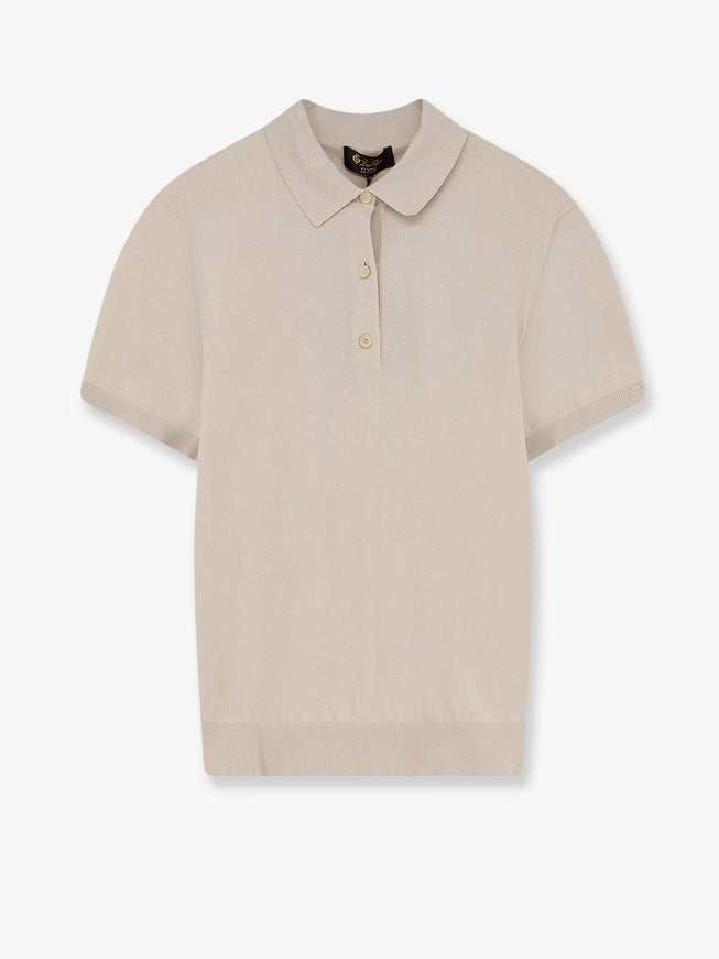 Loro Piana Ice Wish Cotton Polo Shirt Winter Sand