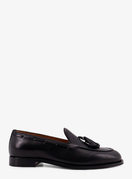 Loro Piana Serge Tassel Leather Loafers Black