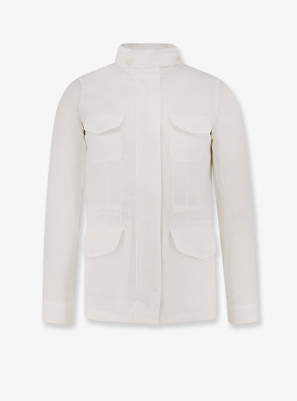 Loro Piana Traveller Lady Field Linen Jacket Optical White