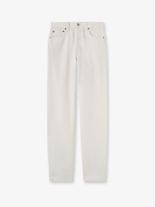 Loro Piana Sade White Denim Trousers White