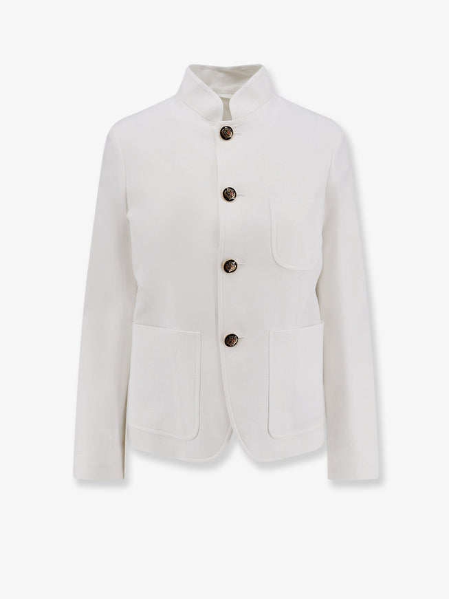 Loro Piana Spagna Linen Blazer White