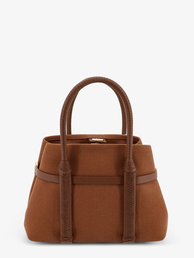 Loro Piana Ghiera Shopper Small Canvas Handbag