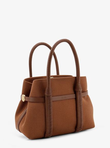 Loro Piana Ghiera Shopper Small Canvas Handbag