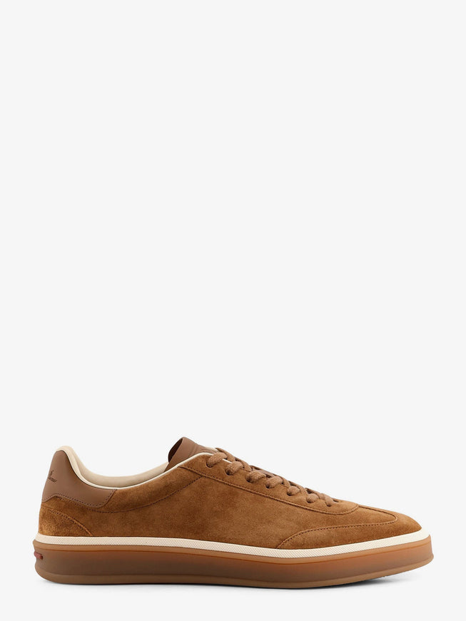 Loro Piana Suede Tennis Walk Sneakers Light Sand Dune
