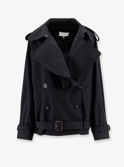 Maison Margiela Cotton Blend Mini Trench 40 Black