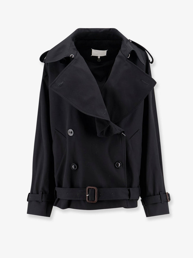 Maison Margiela Cotton Blend Mini Trench 40 Black