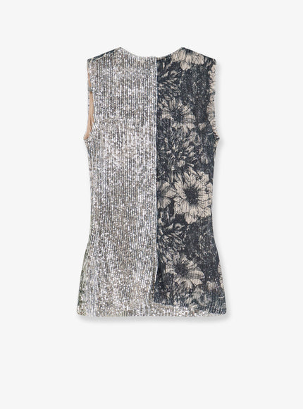 Maison Margiela Patchwork Top With Sequins Embroidery