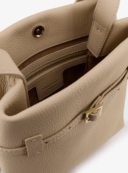 Manu Atelier Mini Tote Du Jour Leather Shoulder Bag