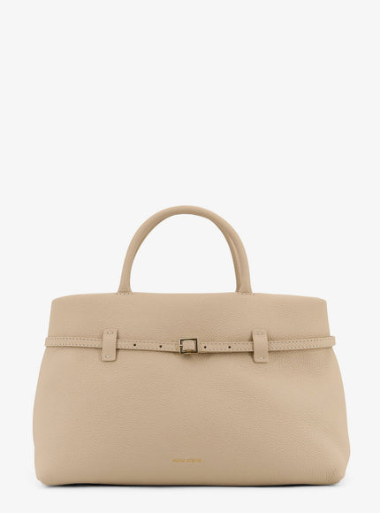 Manu Atelier Leather Handbag Uni Vanilla