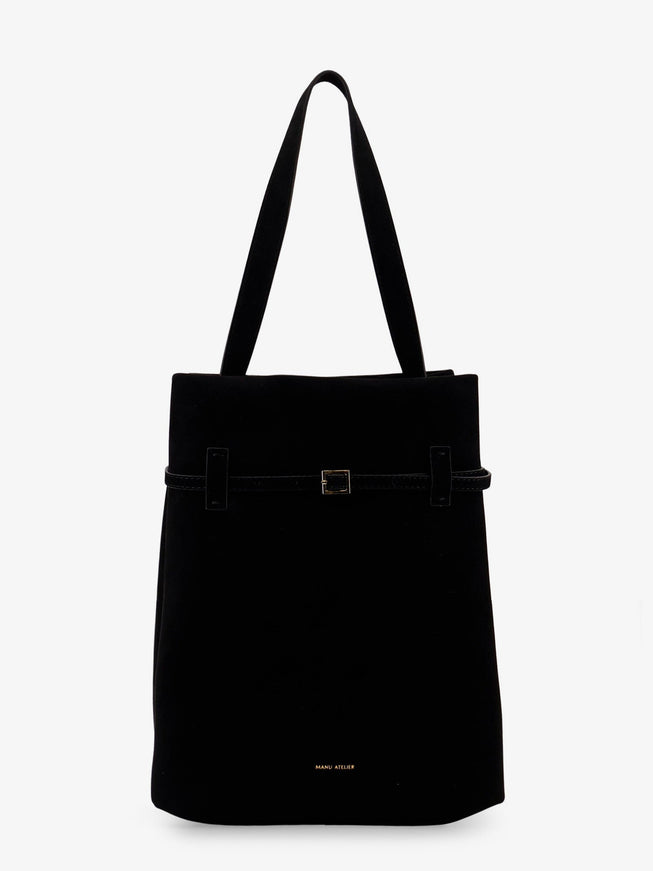 Manu Atelier Tote Du Jour Suede Shoulder Bag Uni Black