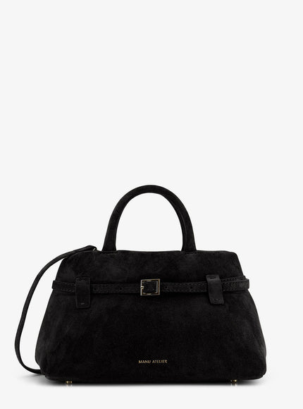 Manu Atelier Le Cambon 25 Suede Crossbody Bag Uni Black