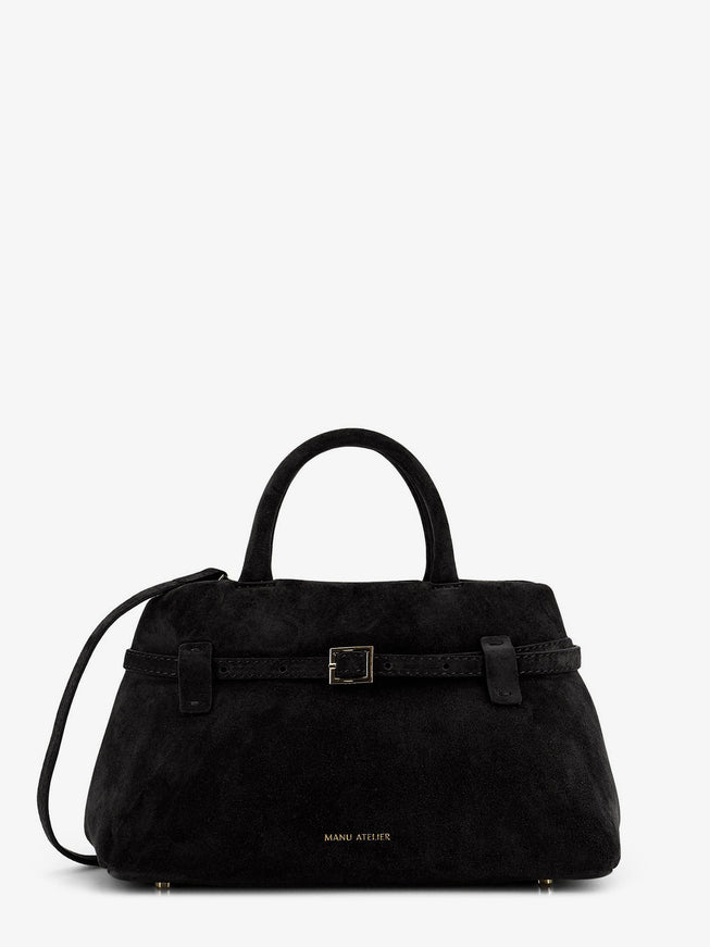 Manu Atelier Le Cambon 25 Suede Crossbody Bag Uni Black