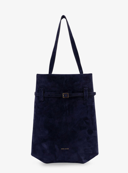 Manu Atelier Tote Du Jour Suede Shoulder Bag Uni Dark Navy