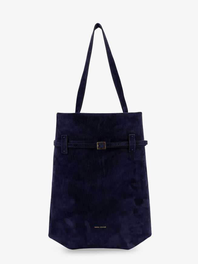 Manu Atelier Tote Du Jour Suede Shoulder Bag Uni Dark Navy
