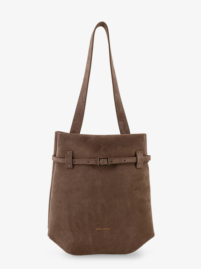 Manu Atelier Mini Tote Du Jour Suede Shoulder Bag Uni Sughero