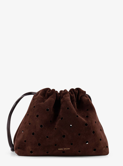Manu Atelier Romy Suede Shoulder Bag Uni Deep Brown