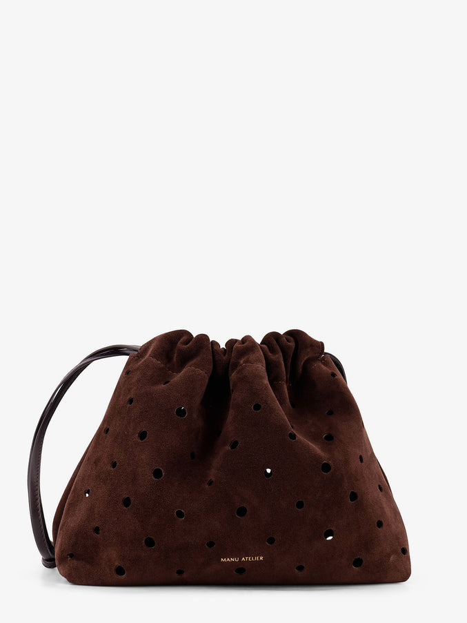 Manu Atelier Romy Suede Shoulder Bag Uni Deep Brown