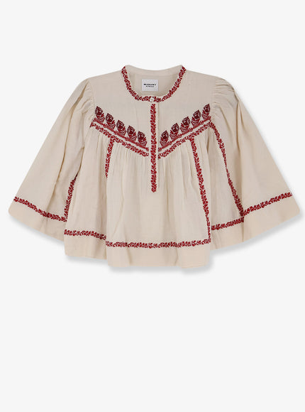 Marant Etoile Juline Organic Cotton Shirt Beigered