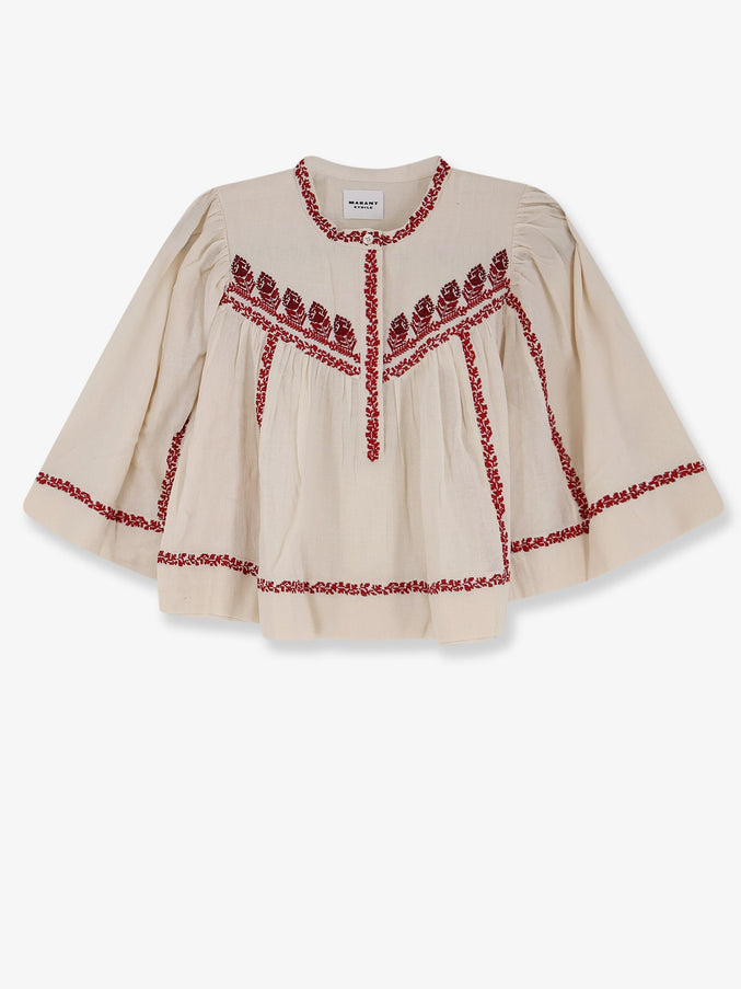 Marant Etoile Juline Organic Cotton Shirt Beigered