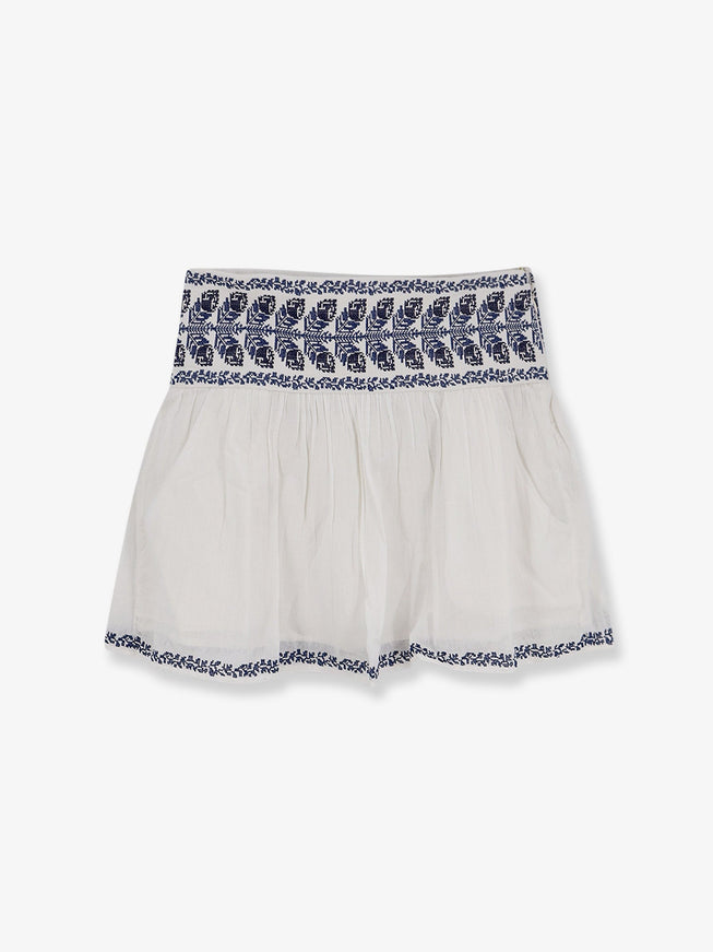 Marant Etoile Picadilia Certified Cotton Skirt Ecrublue