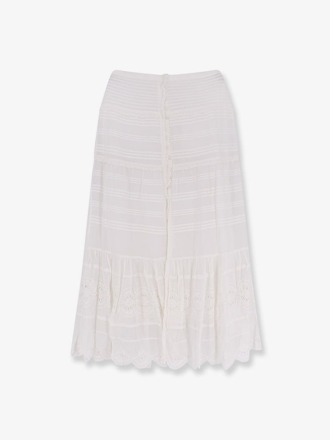Marant Etoile Paoline Organic Cotton Skirt White