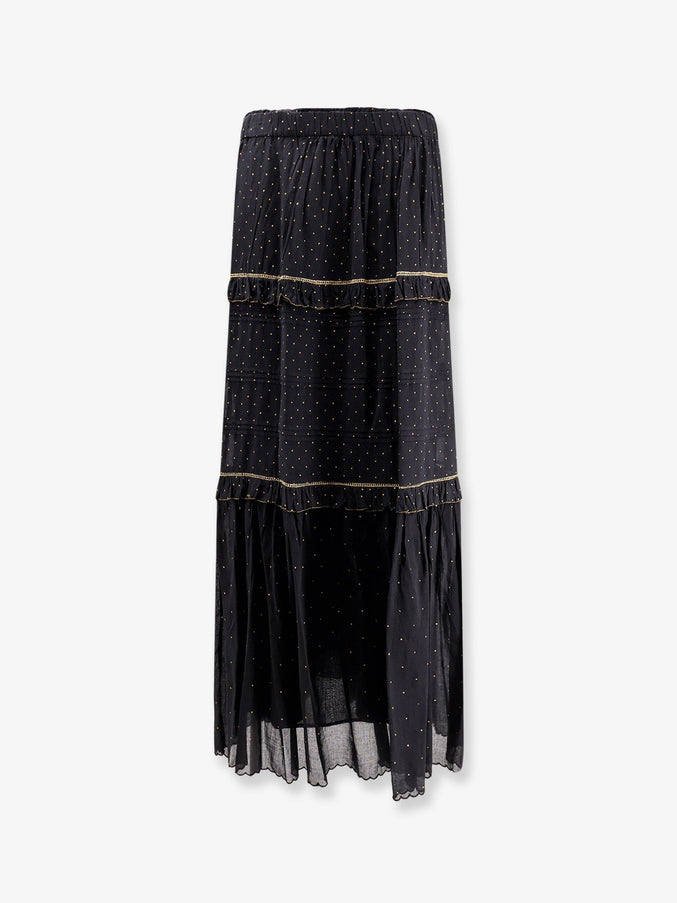 Marant Etoile Volodia Polka-Dots Skirt Black