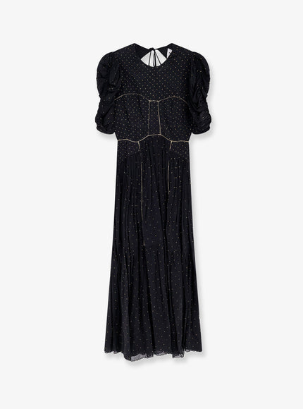 Marant Etoile Sichene Polka-Dots Dress Black