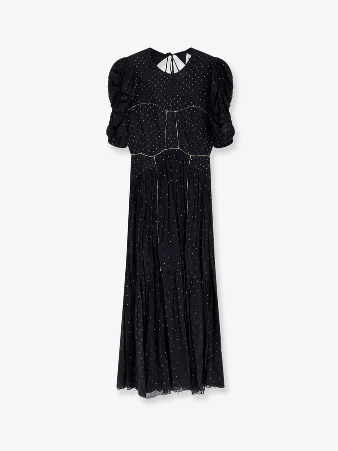 Marant Etoile Sichene Polka-Dots Dress Black