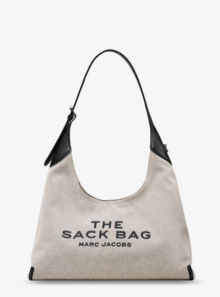 Marc Jacobs The Sack Bag Shoulder Bag In Canvas Uni Ivory Black
