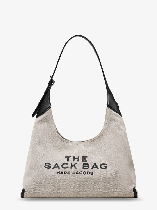 Marc Jacobs The Sack Bag Shoulder Bag In Canvas Uni Ivory Black
