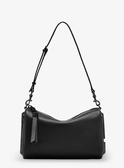 Marc Jacobs Snapshot Hammered Leather Shoulder Bag Uni Black