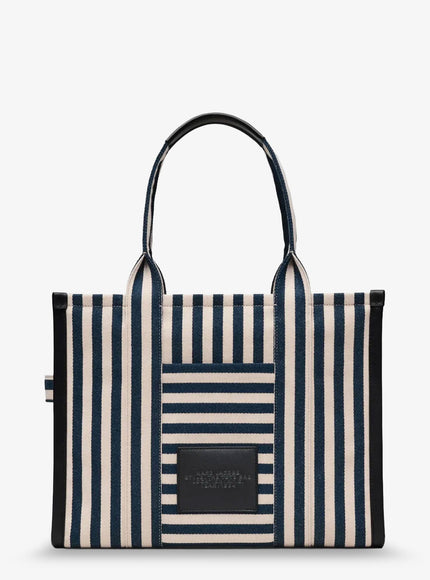 Marc Jacobs The Large Tote Canvas Handbag With Front Embroidered Logo
