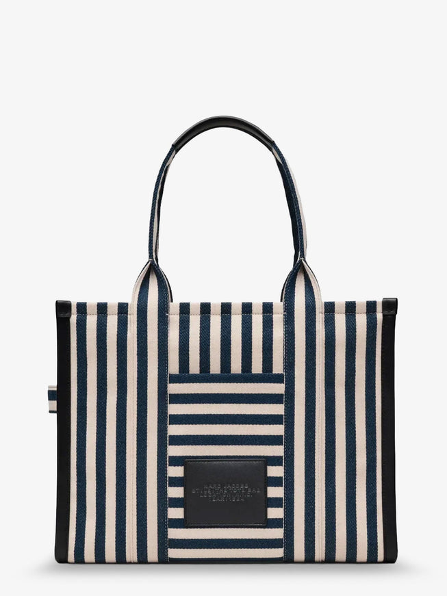 Marc Jacobs The Large Tote Canvas Handbag With Front Embroidered Logo