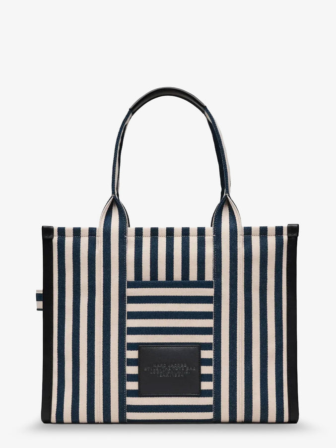 Marc Jacobs The Large Tote Canvas Handbag With Front Embroidered Logo